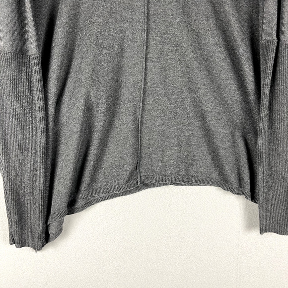 Kerisma Oversized Sweater Womens Small Medium Gray V-Neck Lagenlook Relaxed Boho - Picture 14 of 16